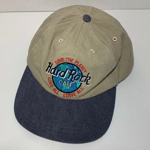 Hard Rock Cafe Orlando VTG 1990’s Hat Cap Save The Planet Snapback One Size